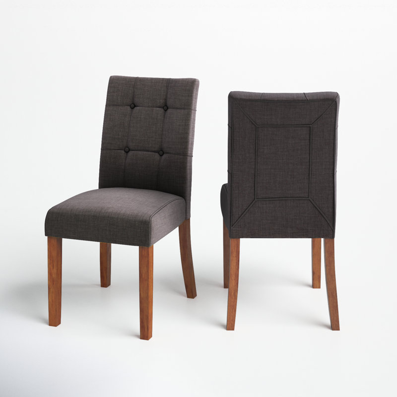 Andover Mills™ Mitzi Tufted Linen Solid Back Side Chair & Reviews Wayfair